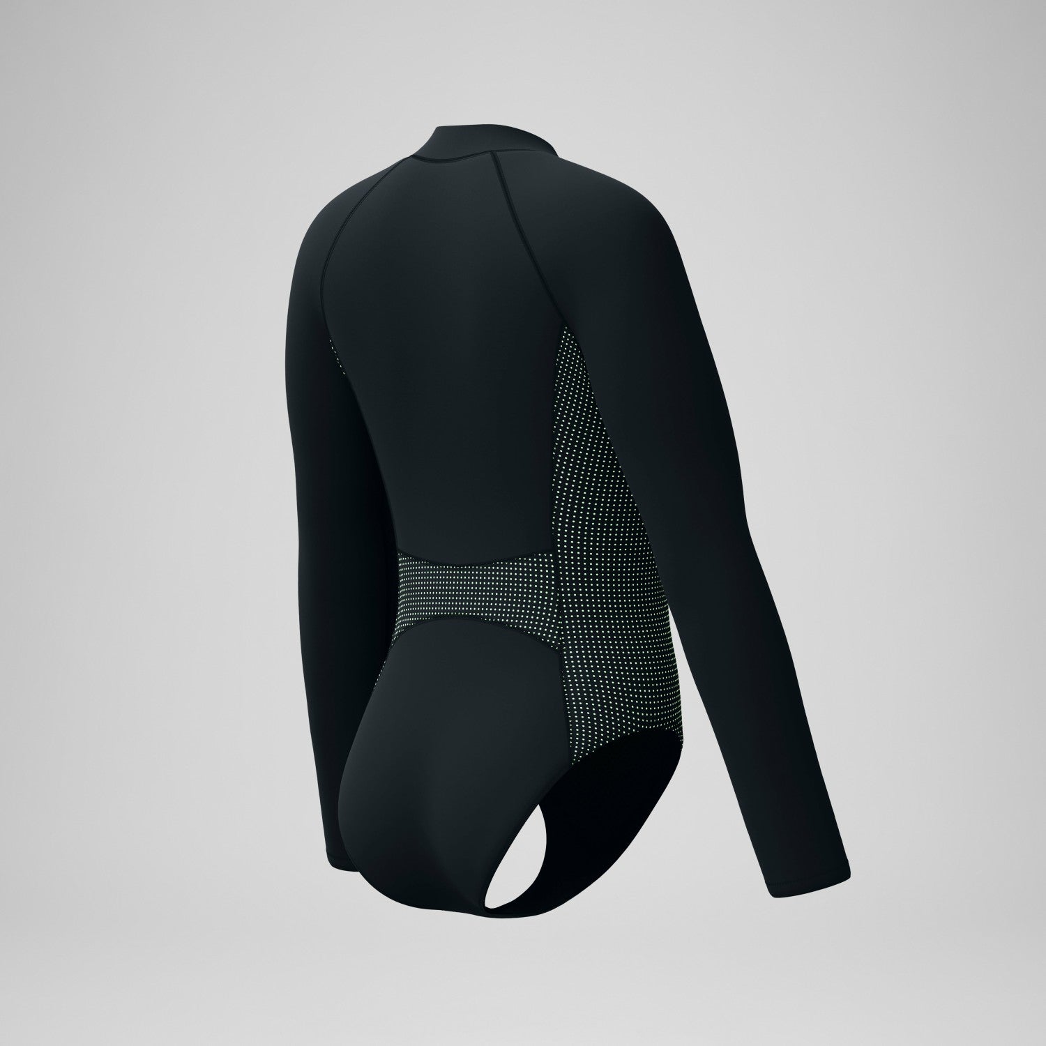 Scuba Flex Long Sleeve Zip Swimsuit Black/Green - Speedo