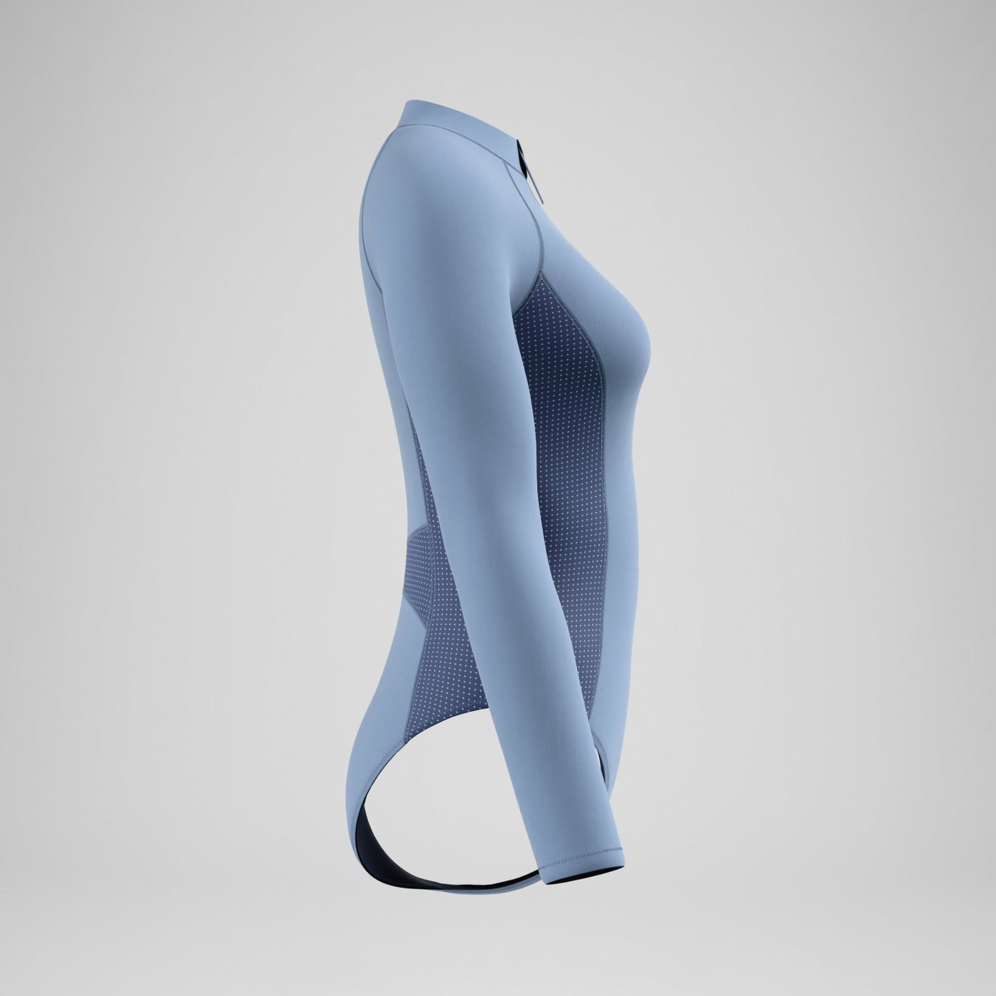Scuba Flex Long Sleeve Zip Swimsuit Grey/Blue - Speedo