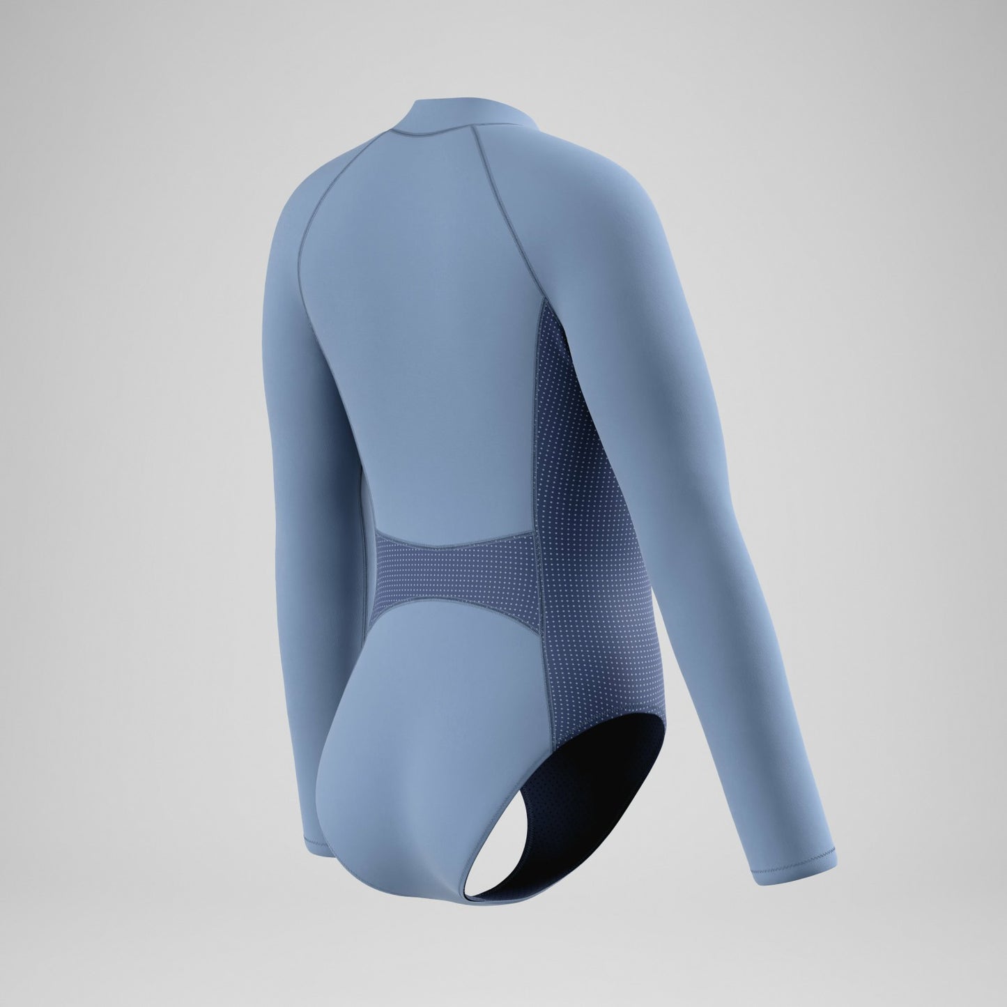Scuba Flex Long Sleeve Zip Swimsuit Grey/Blue - Speedo