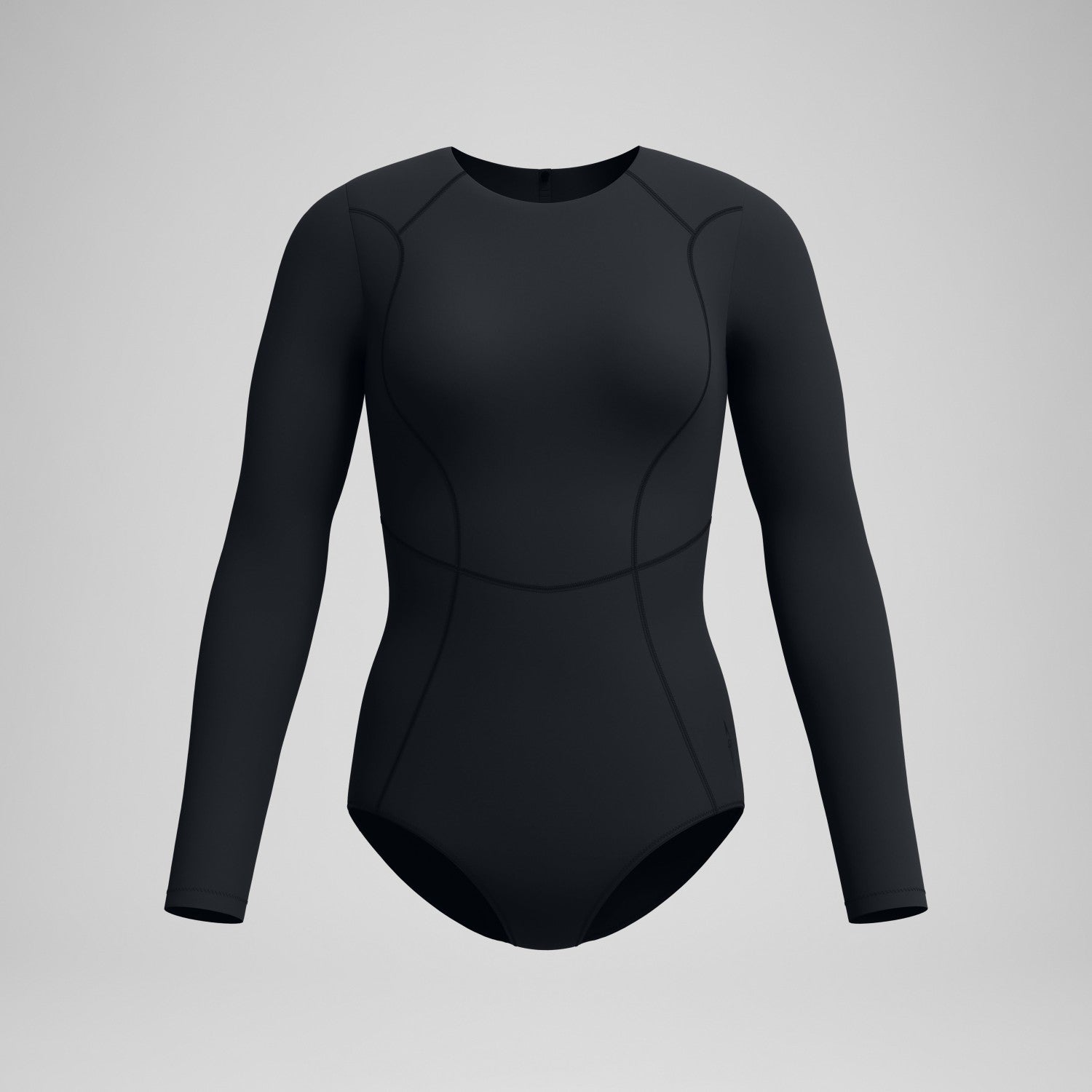 Ocean Flex Long Sleeve Zip Swimsuit Black - Speedo