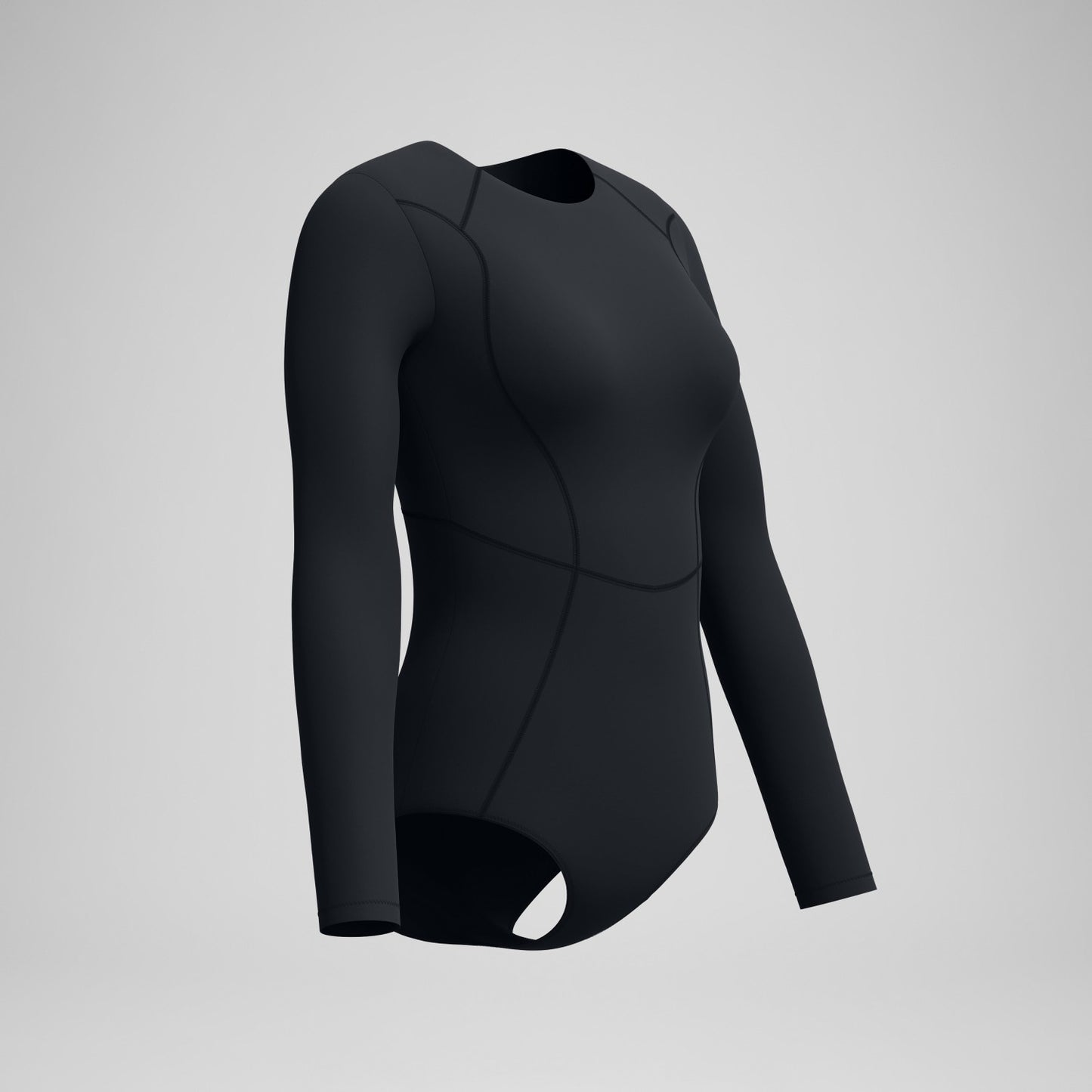 Ocean Flex Long Sleeve Zip Swimsuit Black - Speedo