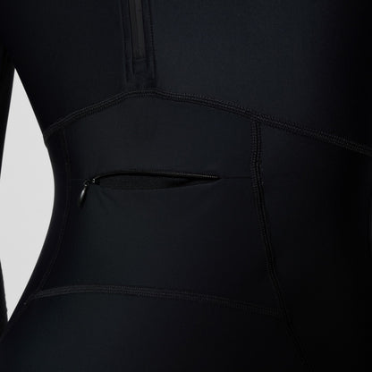 Ocean Flex Long Sleeve Zip Swimsuit Black - Speedo