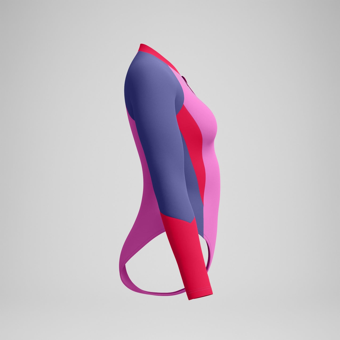 Colourblock Long Sleeve Swimsuit Pink/Purple - Speedo
