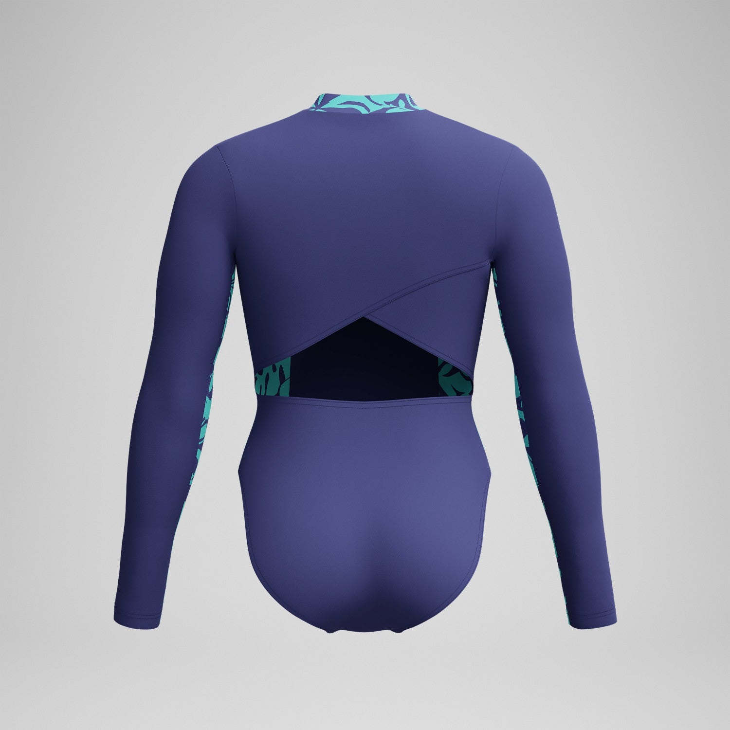 Long Sleeve Panel Swimsuit Blue/Green - Speedo
