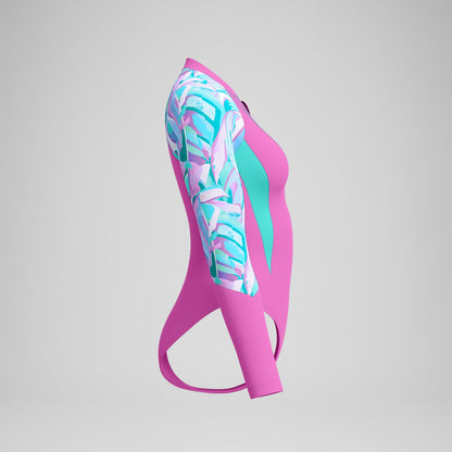 Printed Long Sleeve Swimsuit Pink - Speedo