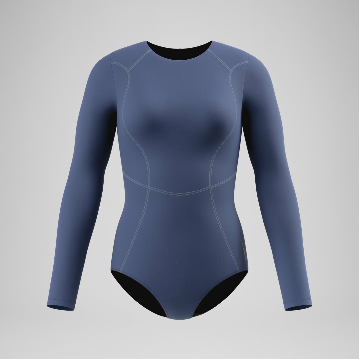 Ocean Flex Long Sleeve Zip Swimsuit Grey/Blue - Speedo