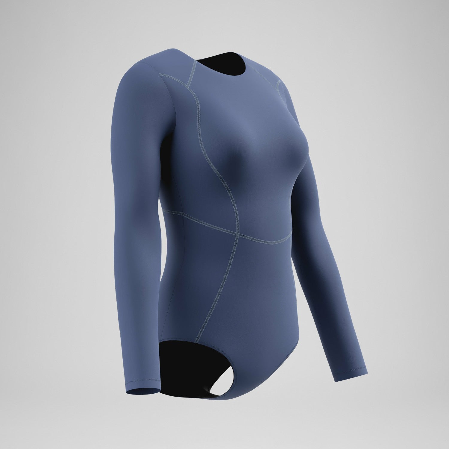 Ocean Flex Long Sleeve Zip Swimsuit Grey/Blue - Speedo