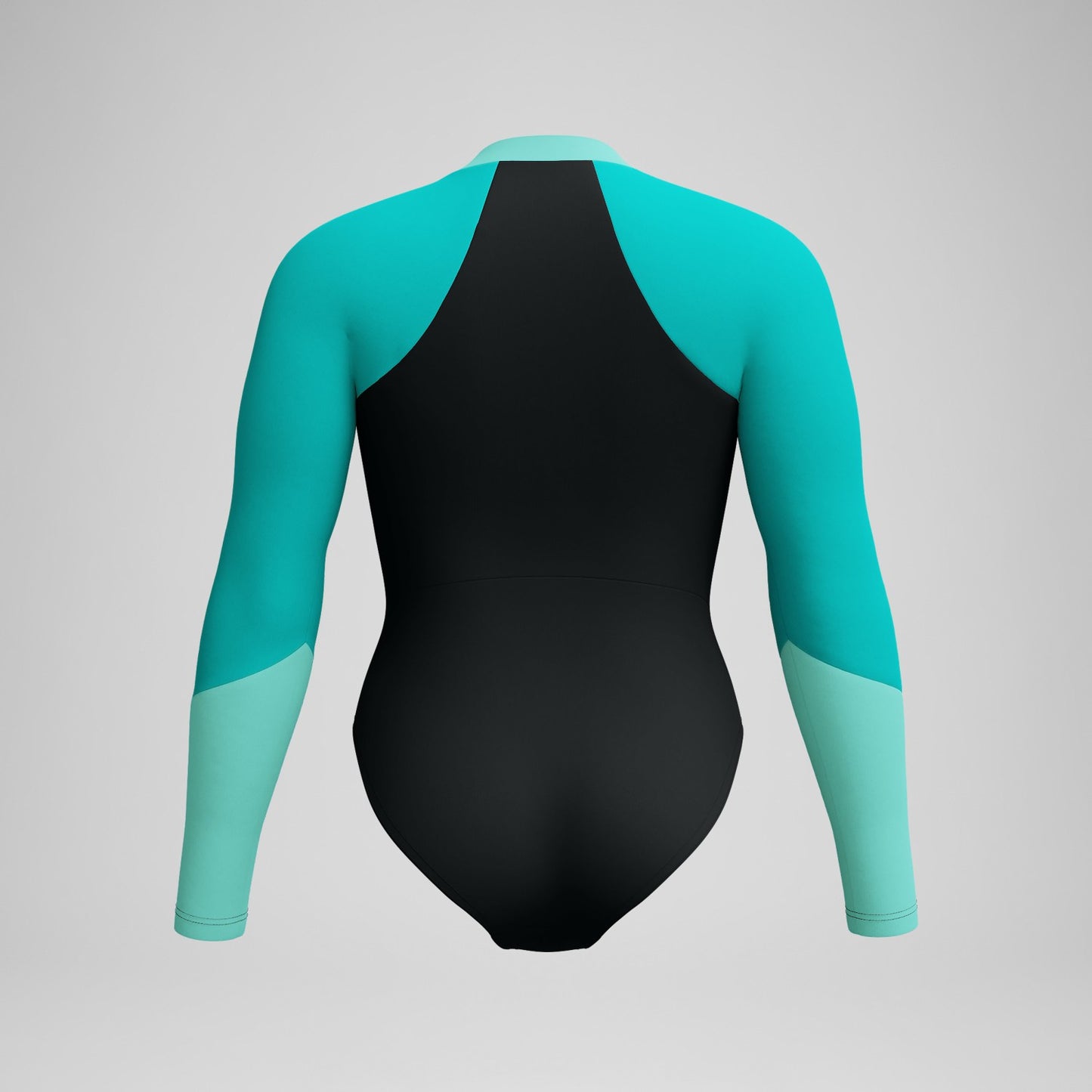 Colourblock Long Sleeve Swimsuit Black/Turquoise - Speedo