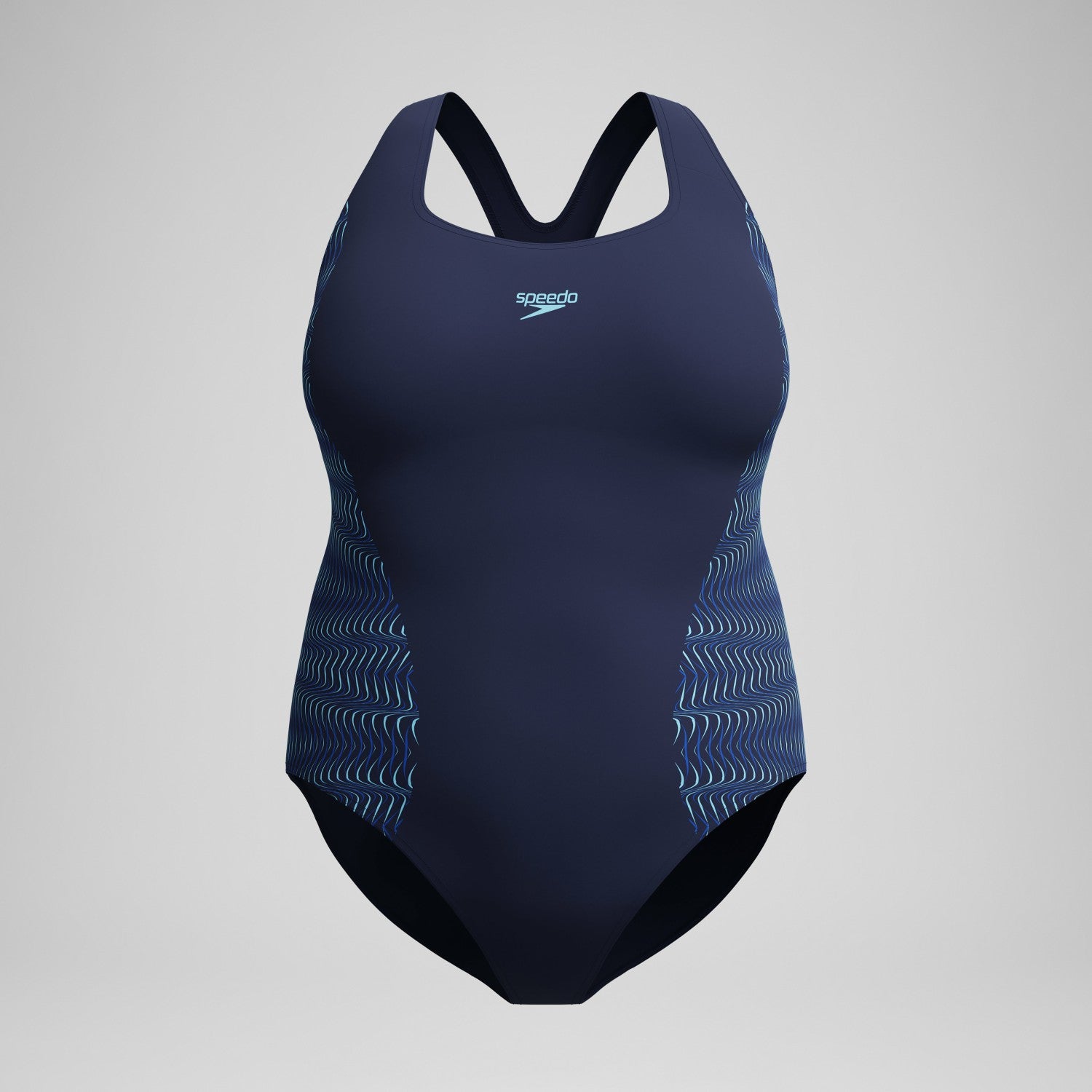 Plus Size Medalist Placement Swimsuit Navy/Blue - Speedo