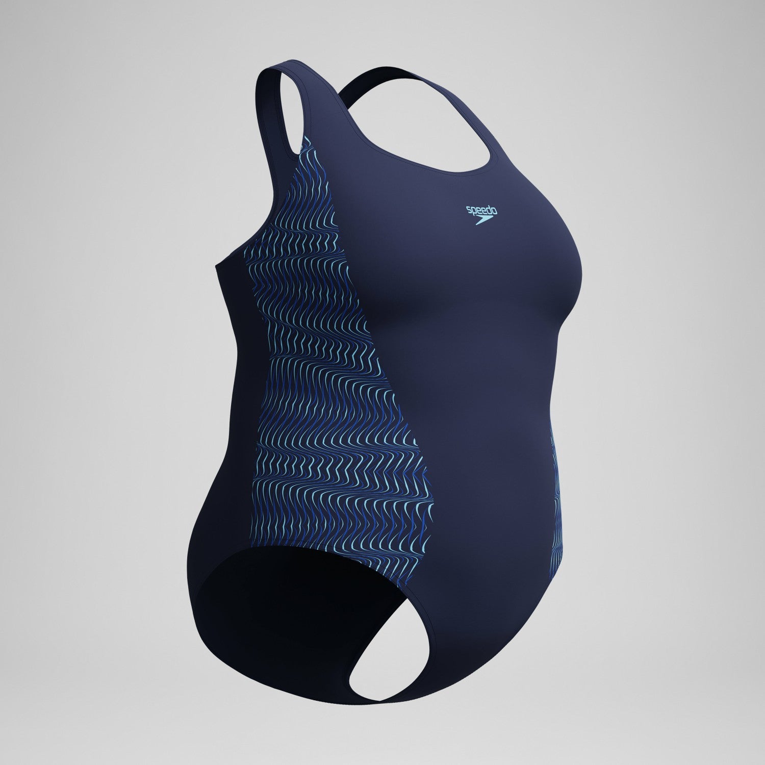 Plus Size Medalist Placement Swimsuit Navy/Blue - Speedo