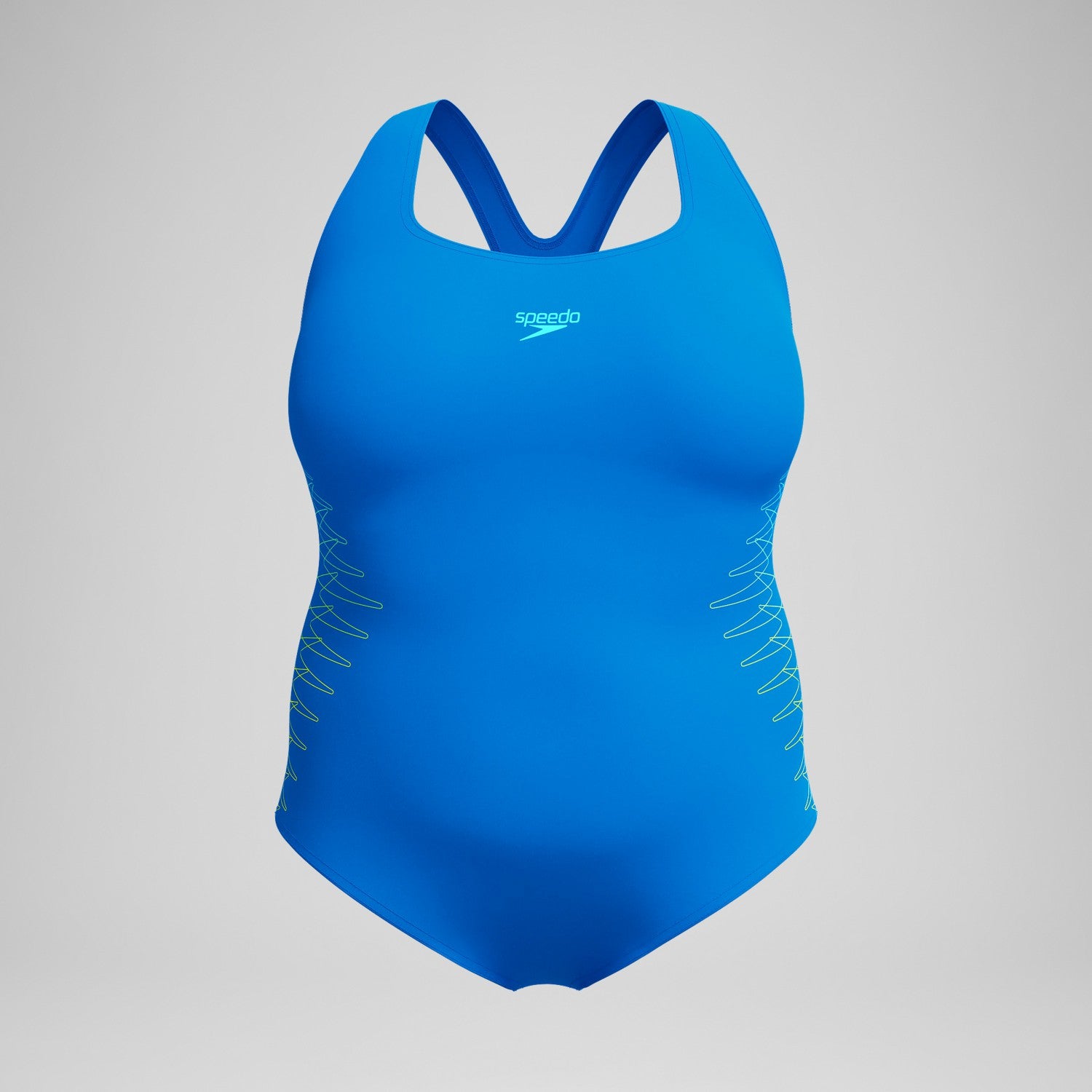 Plus Size Placement Medalist Swimsuit Blue - Speedo