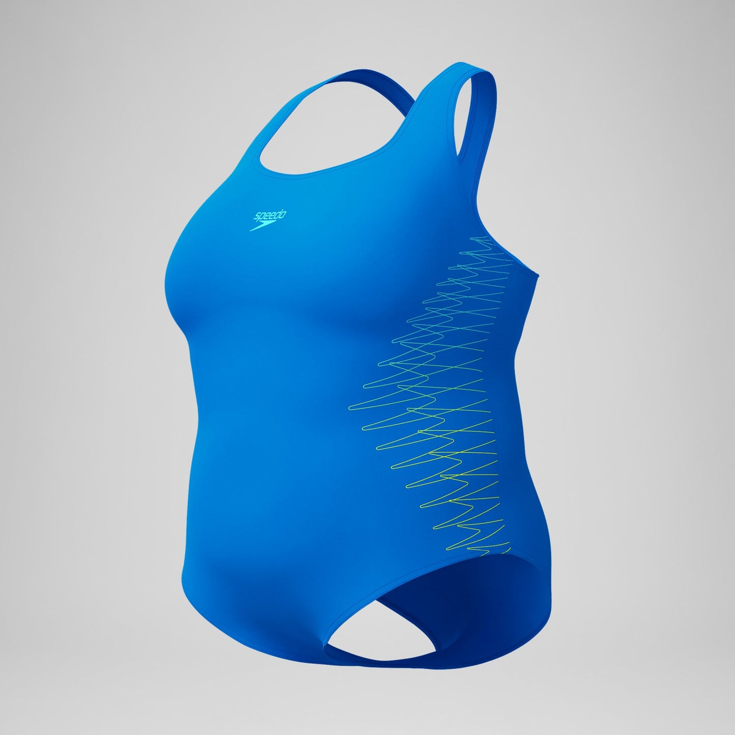 Plus Size Placement Medalist Swimsuit Blue - Speedo