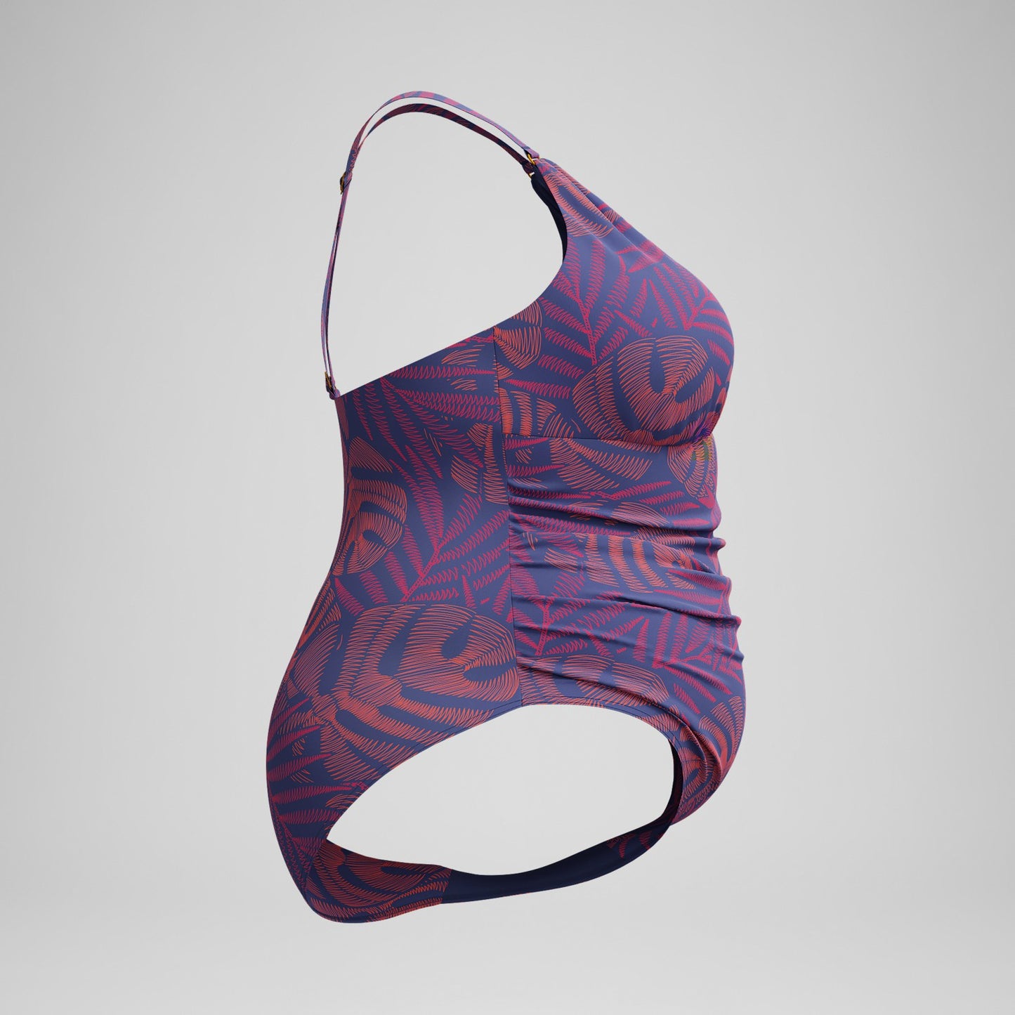 Plus Size Shaping V Neck Swimsuit Pink/Orange - Speedo