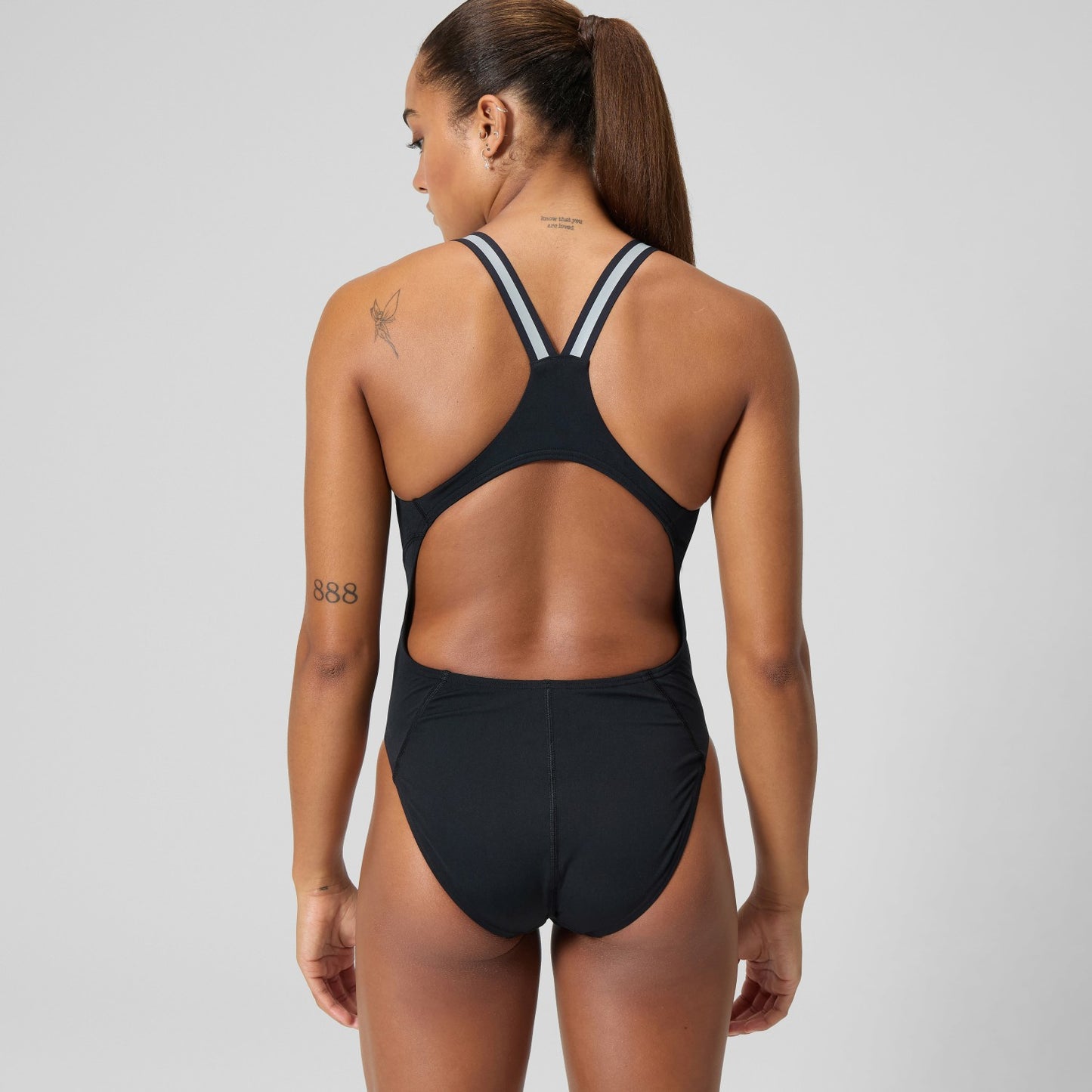 V Class Performance Back Swimsuit Black/Grey - Speedo