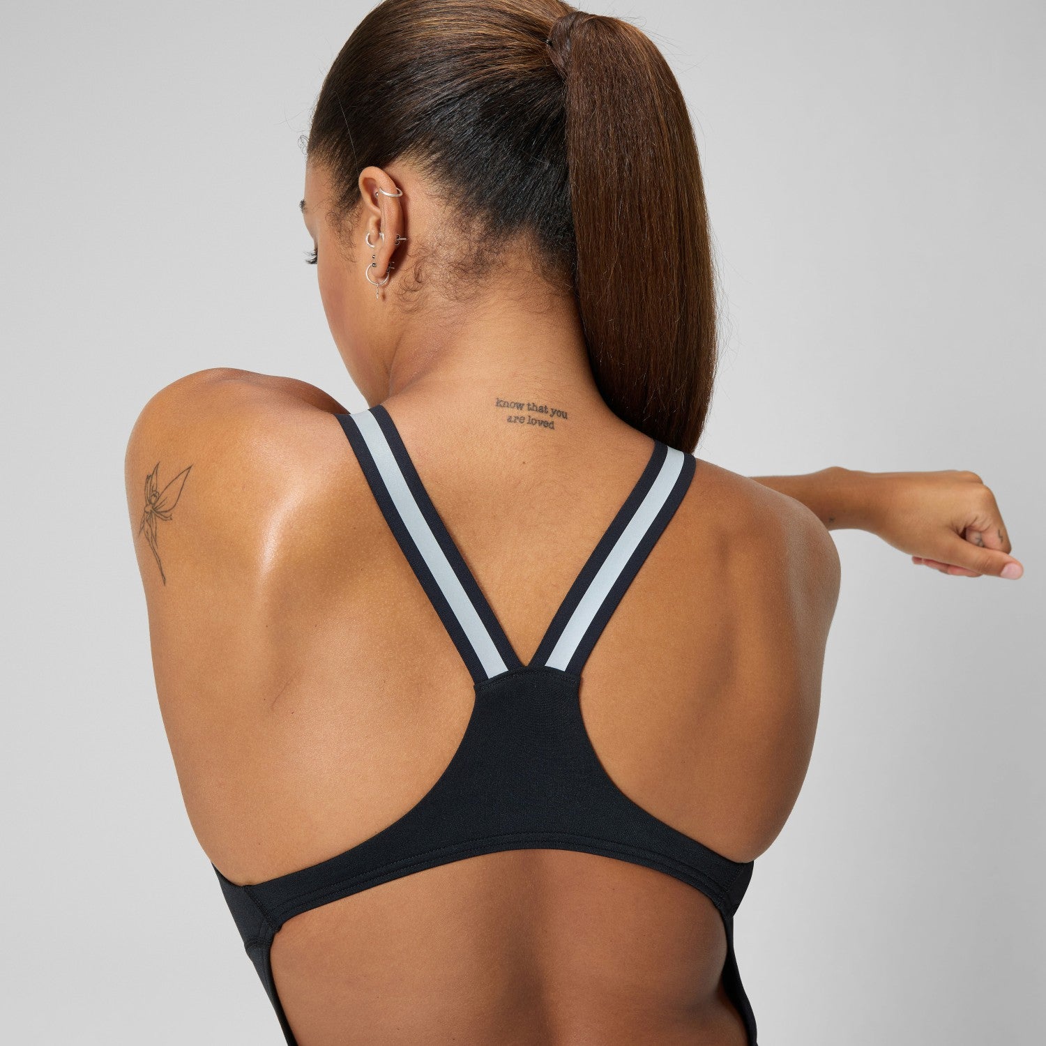V Class Performance Back Swimsuit Black/Grey - Speedo