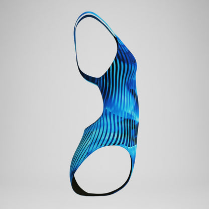 Club Training Printed Leaderback Swimsuit Blue - Speedo