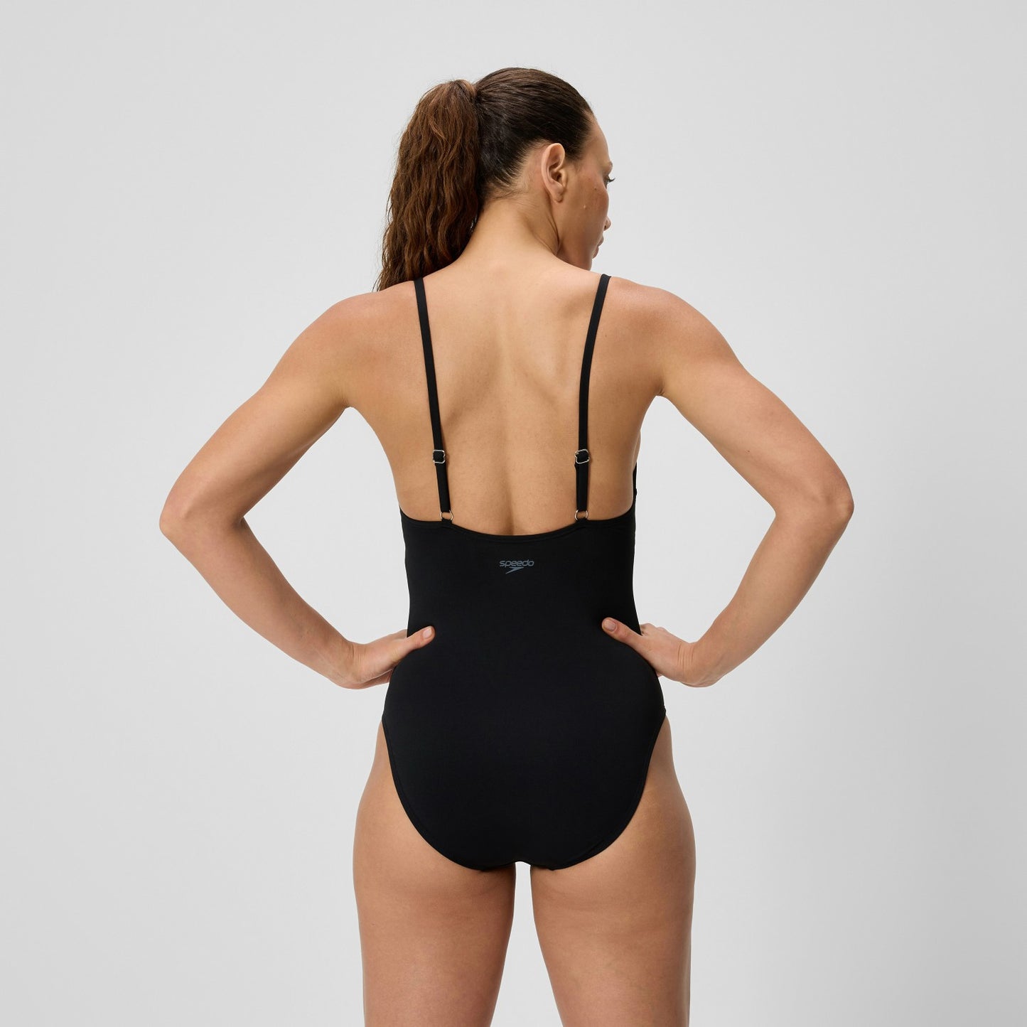 Solid V-Neck Swimsuit Black - Speedo