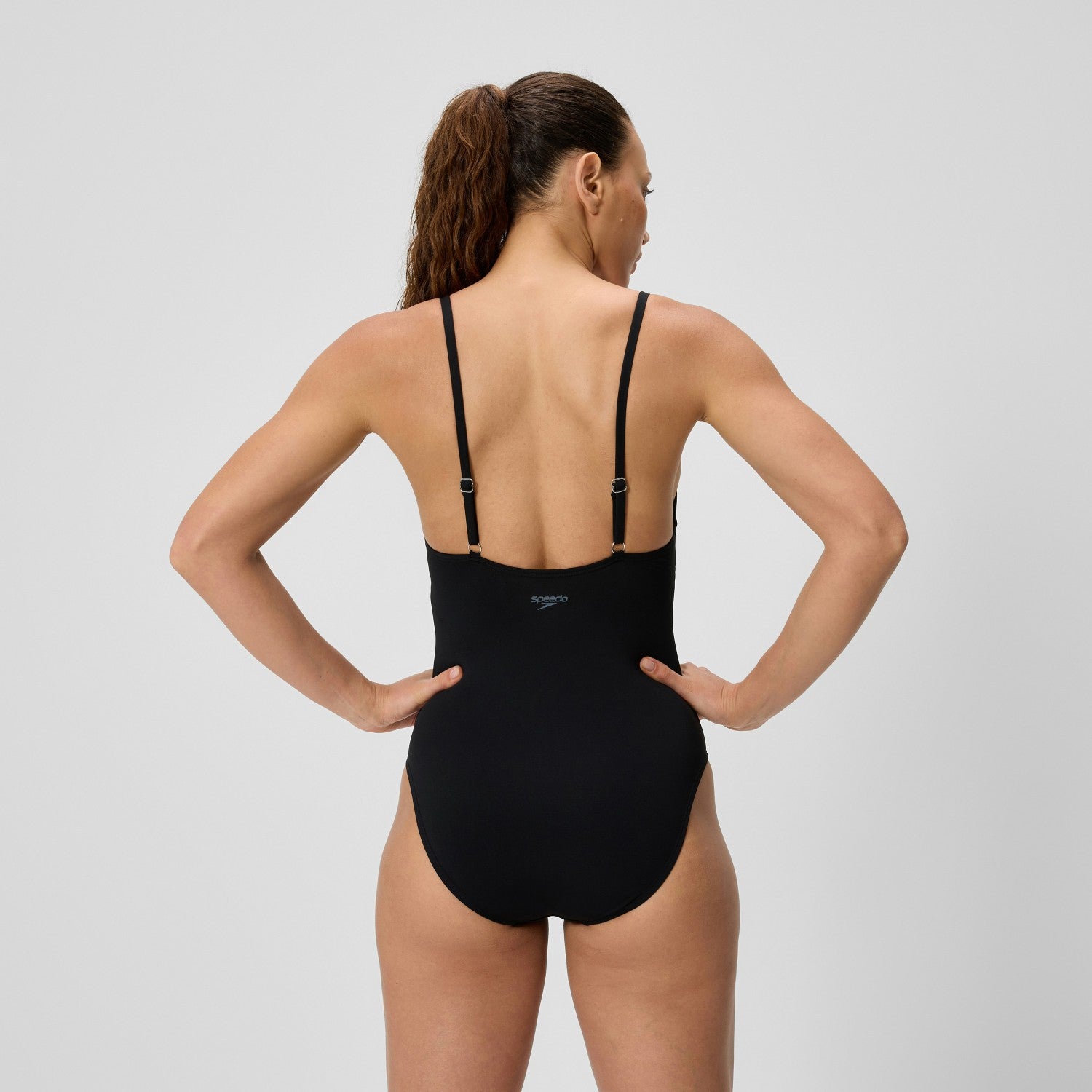Solid V-Neck Swimsuit Black - Speedo