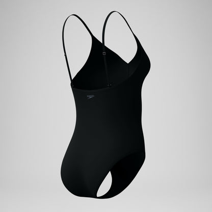 Solid V-Neck Swimsuit Black - Speedo