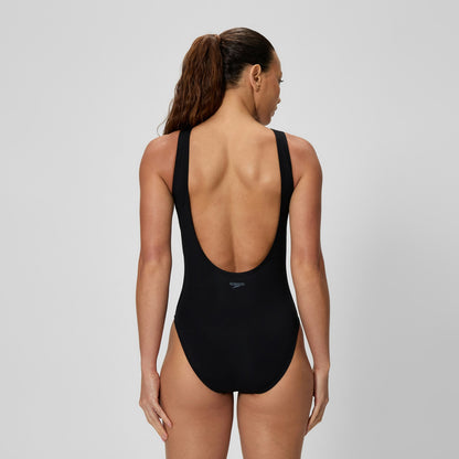 Solid High Neck Swimsuit Black - Speedo