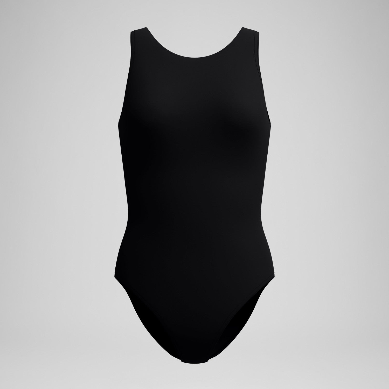 Solid High Neck Swimsuit Black - Speedo