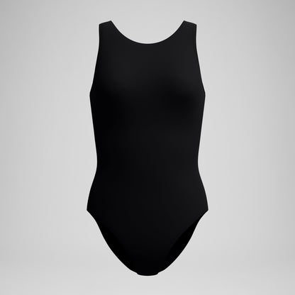 Solid High Neck Swimsuit Black - Speedo