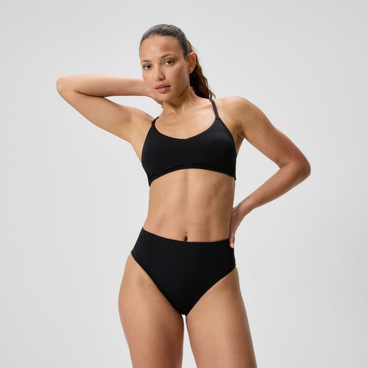 Cheeky High Waist Bikini Bottom Black - Speedo