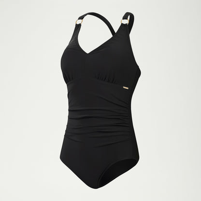 Shaping V Neck Swimsuit Black - Speedo