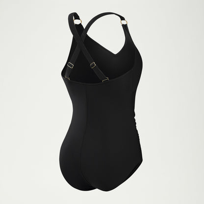 Shaping V Neck Swimsuit Black - Speedo