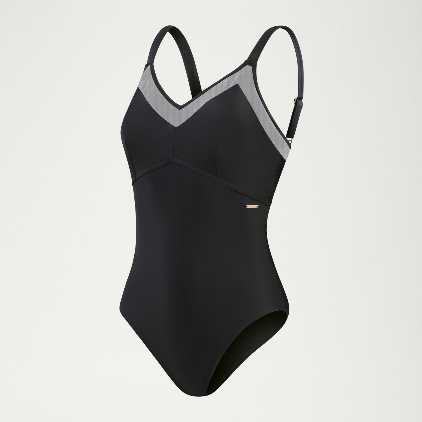Shaping Mesh Detail Swimsuit Black - Speedo