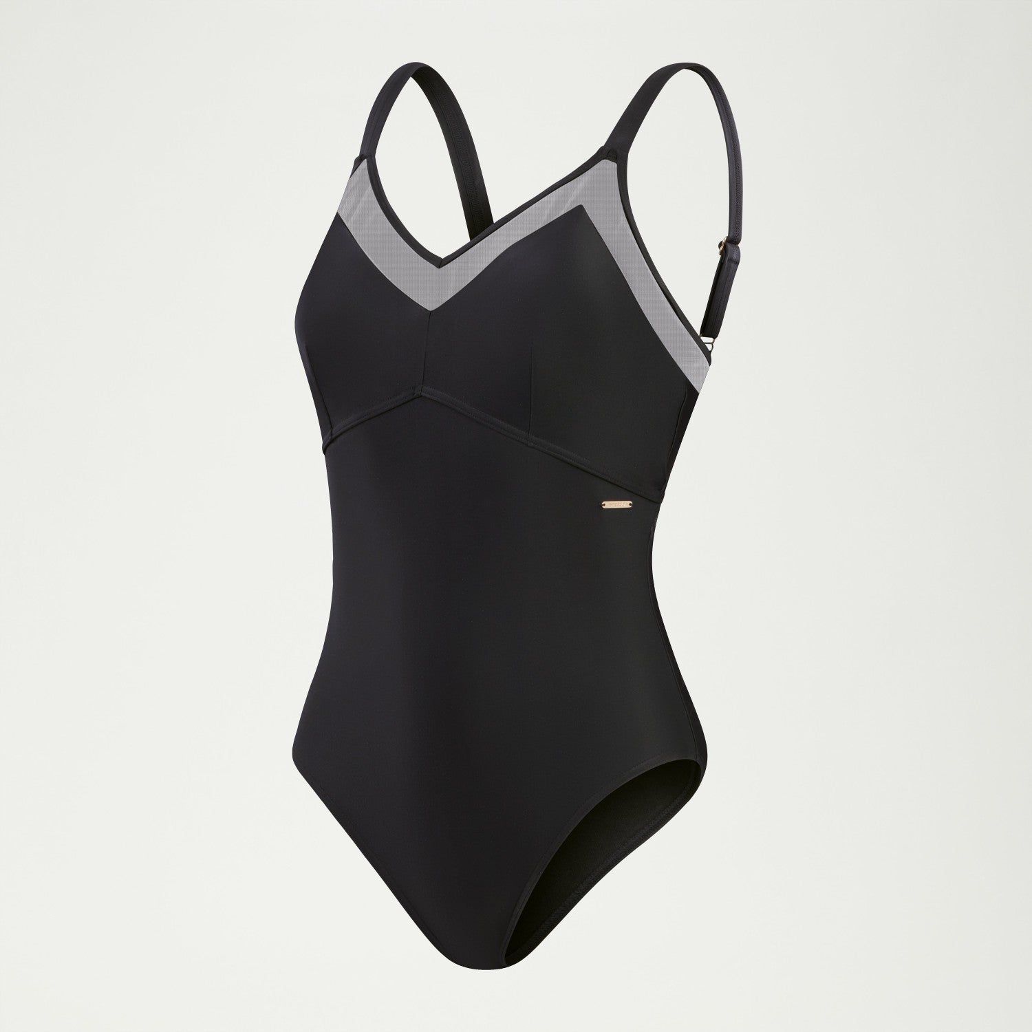 Shaping Mesh Detail Swimsuit Black - Speedo