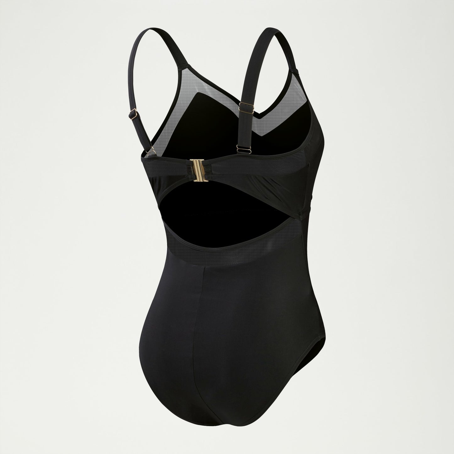 Shaping Mesh Detail Swimsuit Black - Speedo
