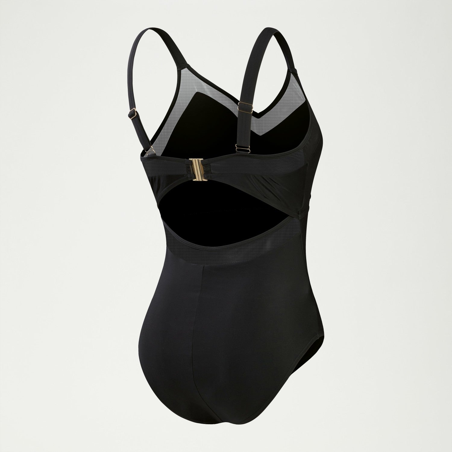 Shaping Mesh Detail Swimsuit Black - Speedo