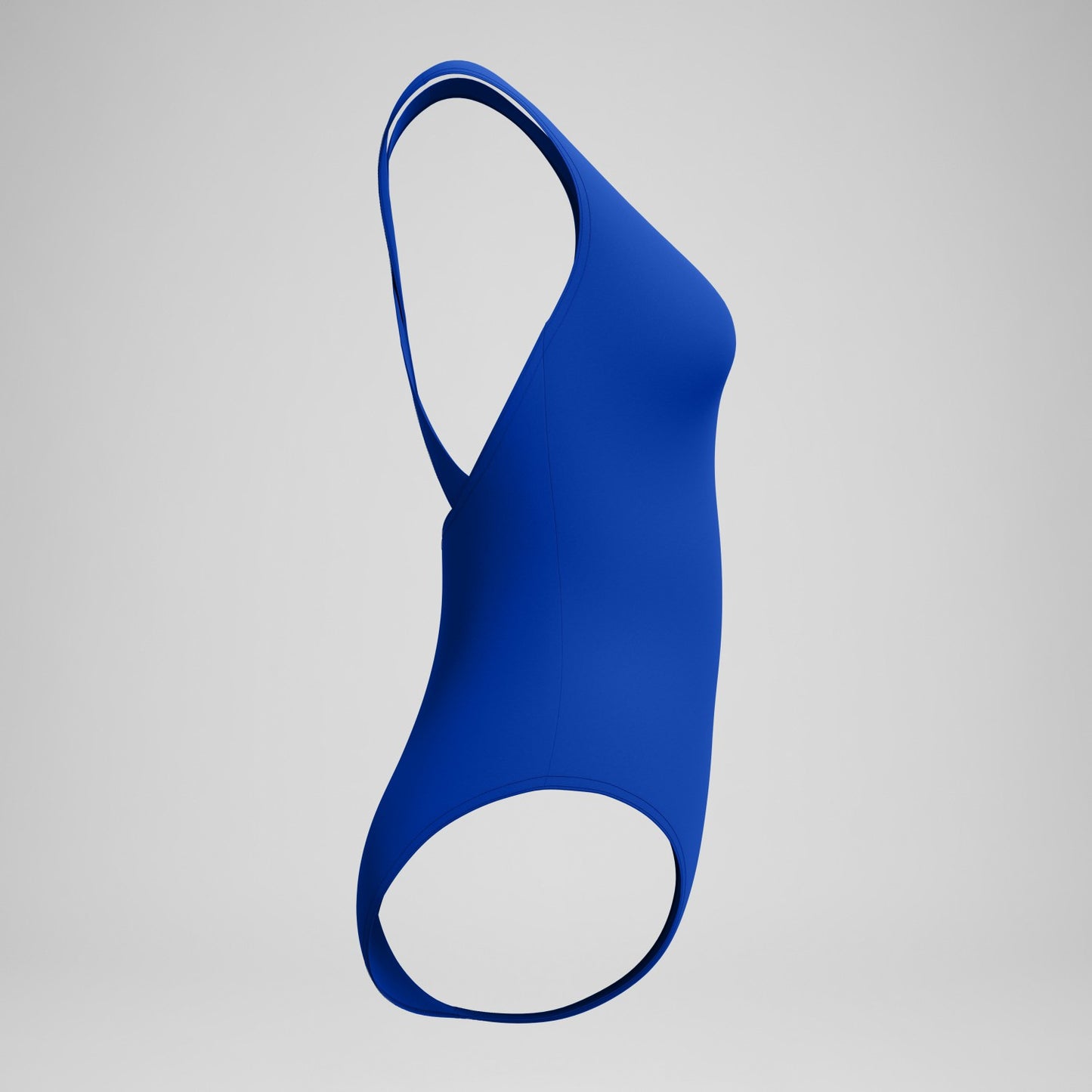 Solid Scoop Neck Swimsuit Blue - Speedo