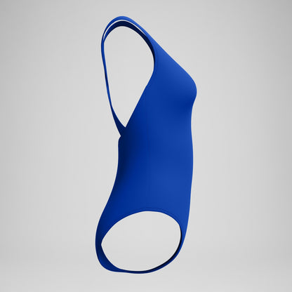 Solid Scoop Neck Swimsuit Blue - Speedo