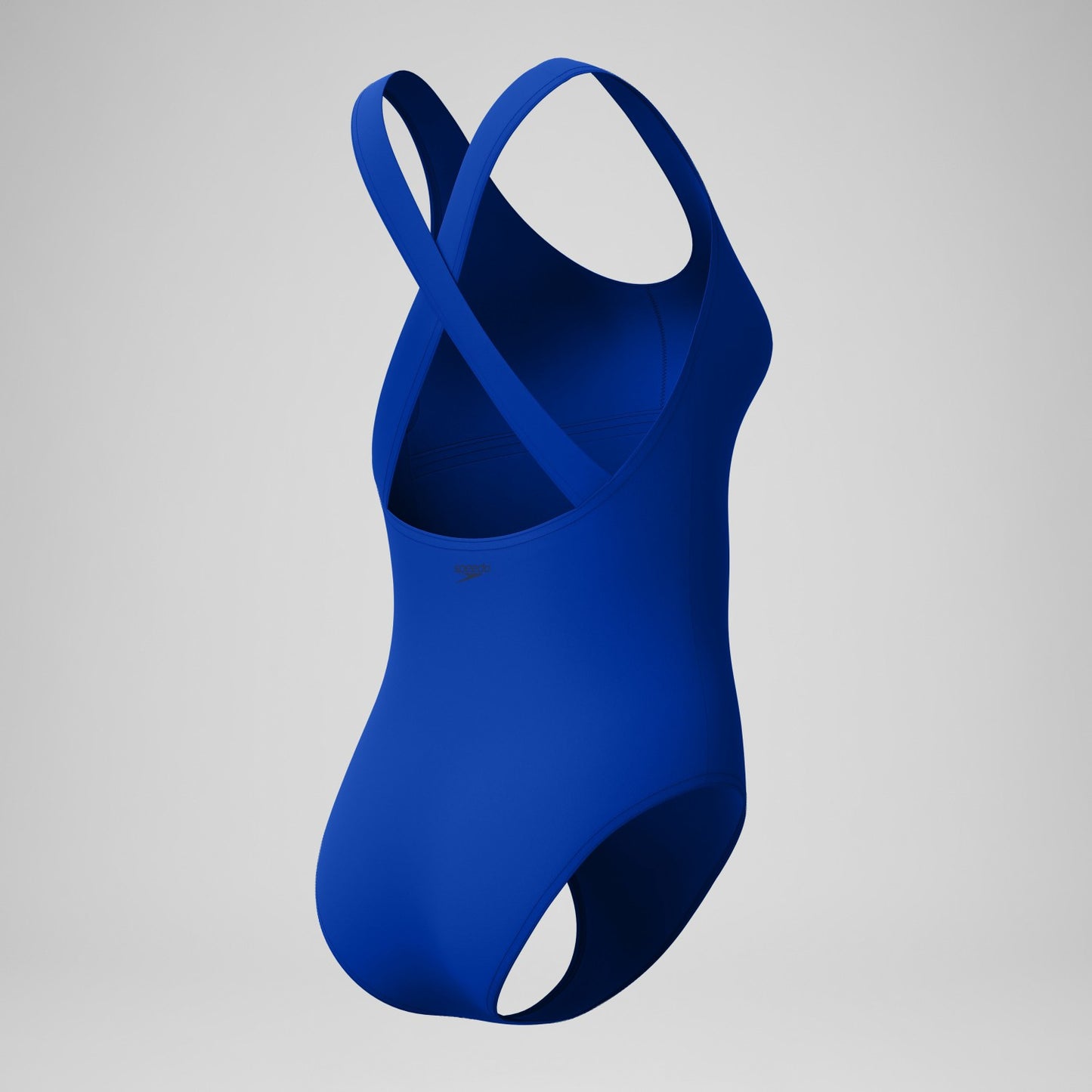 Solid Scoop Neck Swimsuit Blue - Speedo