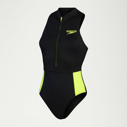 Sleeveless Thermal Swimsuit Black/Yellow - Speedo