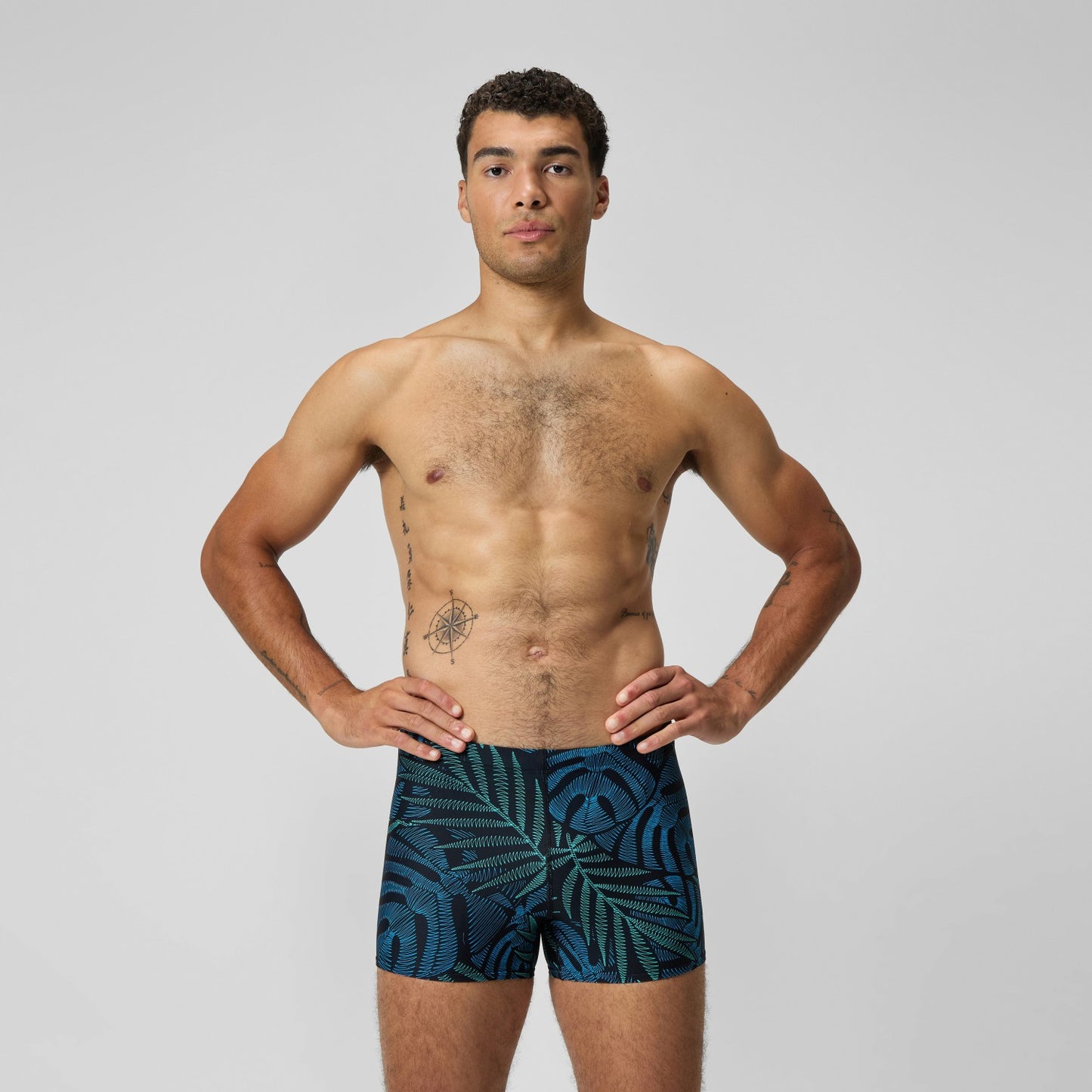 Print Beachstar Square Leg Black/Blue - Speedo