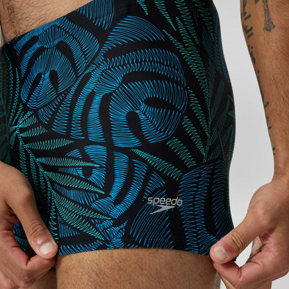 Print Beachstar Square Leg Black/Blue - Speedo