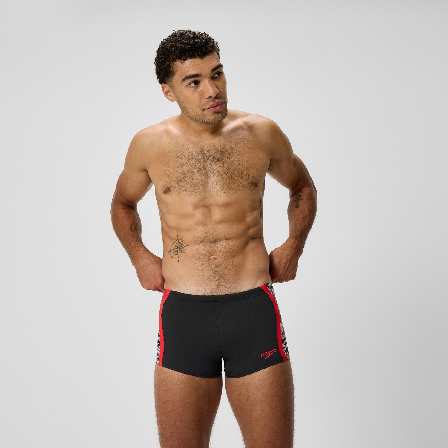 Hyperboom Splice Aquashorts Black/Red - Speedo