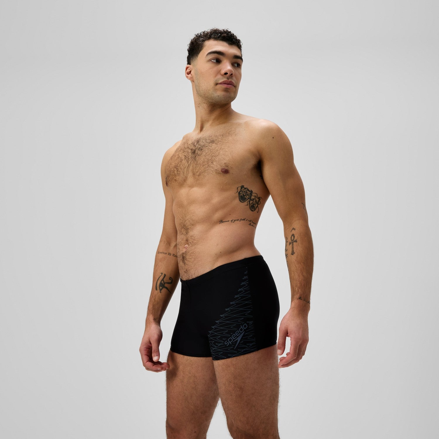 Medley Logo Aquashorts Black/Grey - Speedo