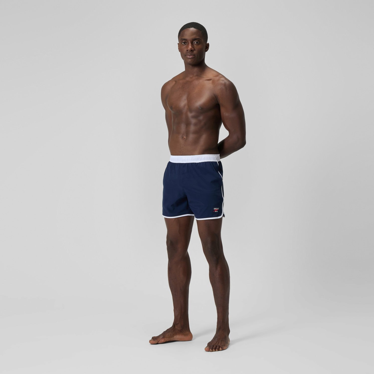Jetstream Retro Logo Volley Swim Shorts Navy/White - Speedo