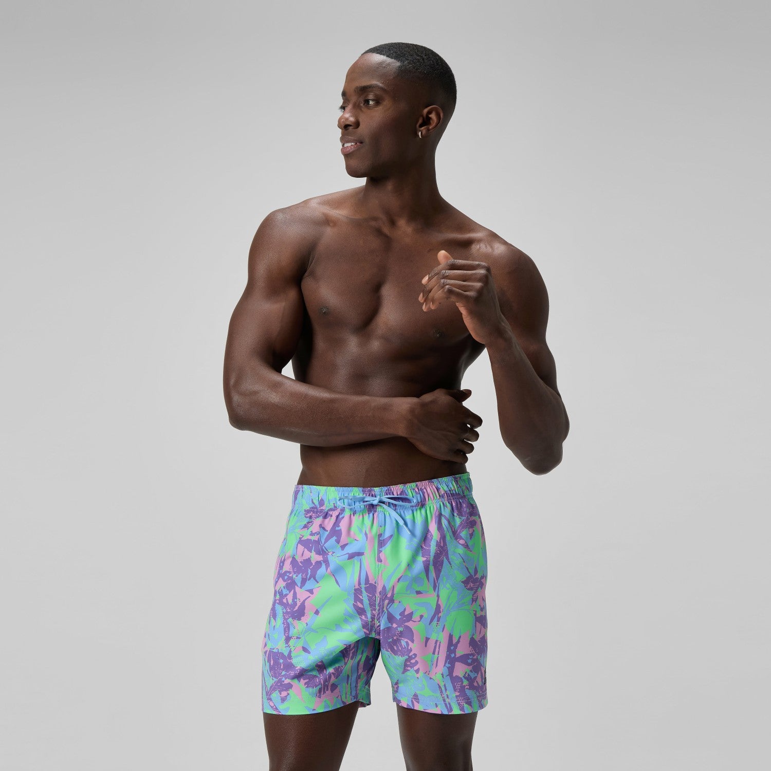 Redondo Edge Printed Swim Shorts Purple/Green - Speedo