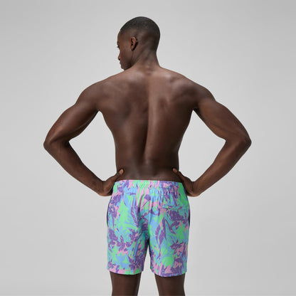 Redondo Edge Printed Swim Shorts Purple/Green - Speedo