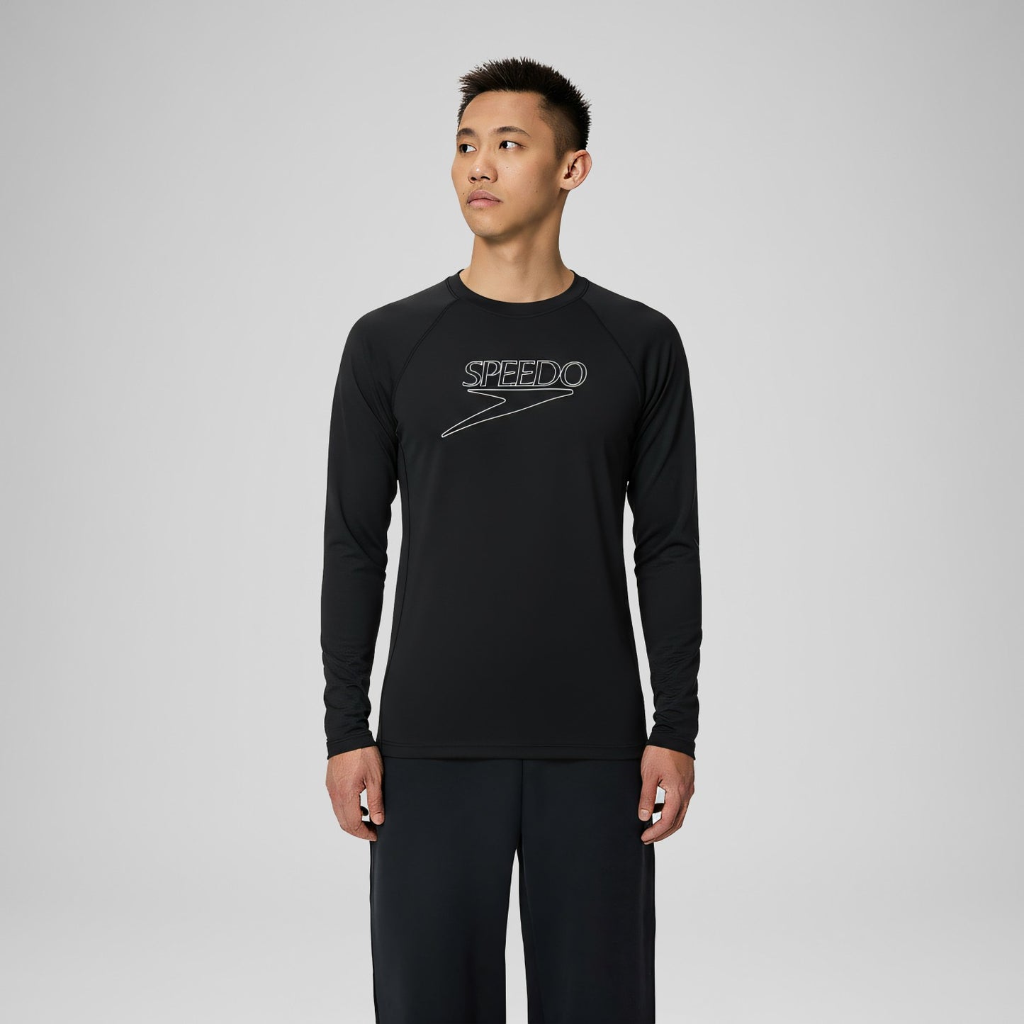 Endurance+ Logo Long Sleeve Rashguard Black - Speedo