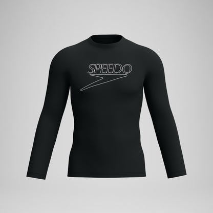 Endurance+ Logo Long Sleeve Rashguard Black - Speedo