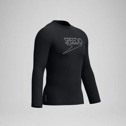 Endurance+ Logo Long Sleeve Rashguard Black - Speedo