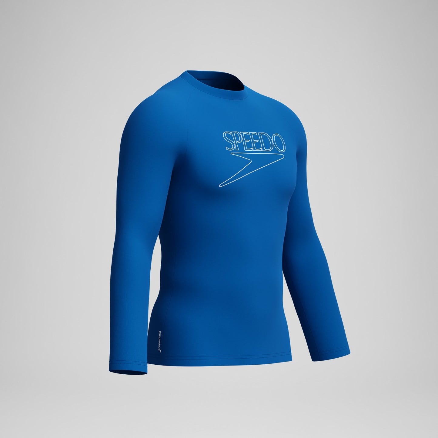Endurance+ Logo Long Sleeve Rashguard Blue - Speedo
