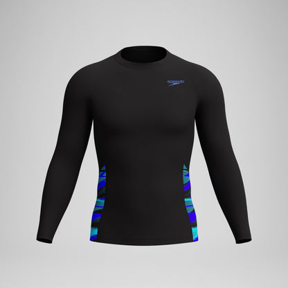 Endurance+ Splice Rash Top Black/Blue - Speedo
