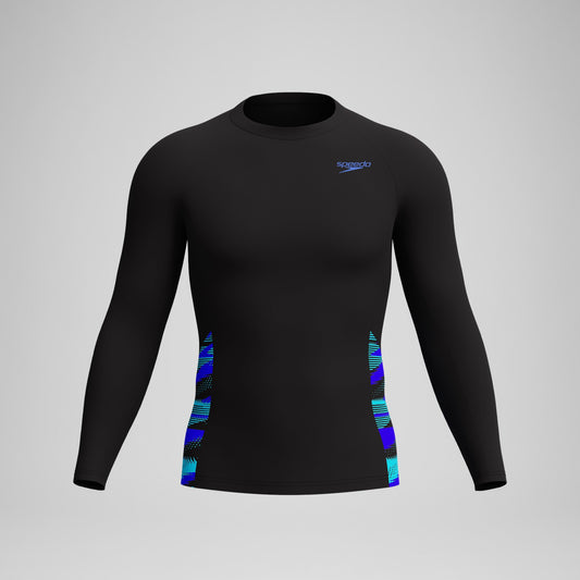 Endurance+ Splice Rash Top Black/Blue - Speedo